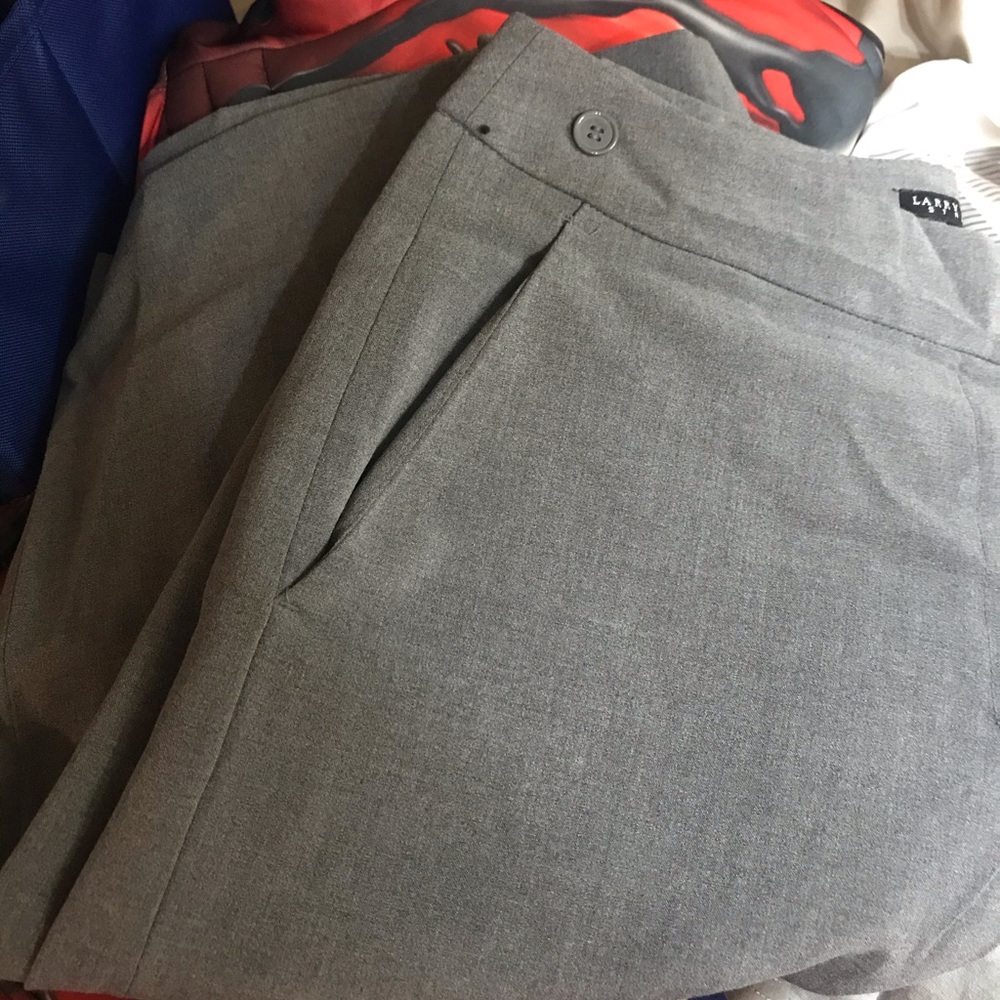 Gray womens dressy capris/long shorts. Size 8.